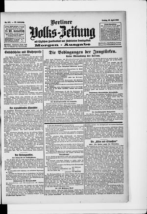 Berliner Volkszeitung vom 23.04.1909
