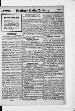 Berliner Volkszeitung vom 23.04.1909