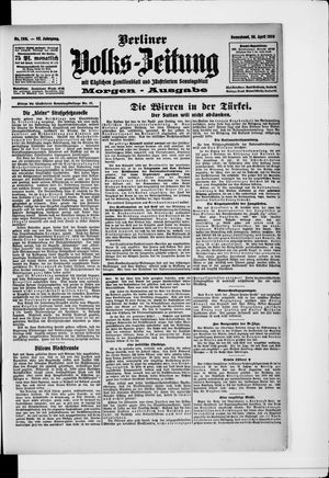 Berliner Volkszeitung vom 24.04.1909