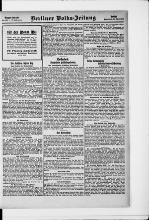 Berliner Volkszeitung vom 24.04.1909
