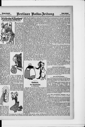 Berliner Volkszeitung vom 25.04.1909