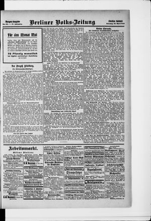 Berliner Volkszeitung vom 25.04.1909