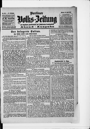 Berliner Volkszeitung vom 26.04.1909