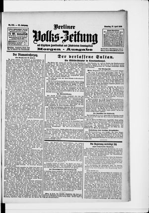 Berliner Volkszeitung vom 27.04.1909