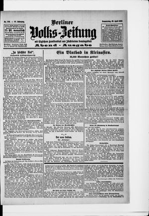 Berliner Volkszeitung vom 29.04.1909