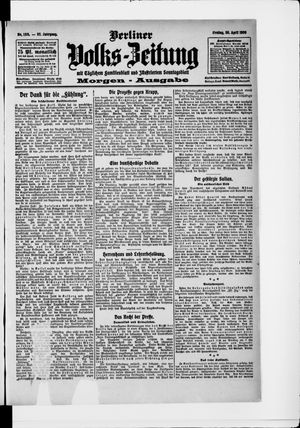 Berliner Volkszeitung vom 30.04.1909