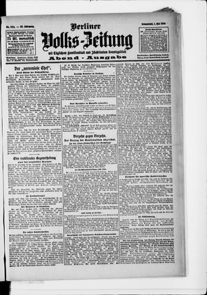 Berliner Volkszeitung vom 01.05.1909