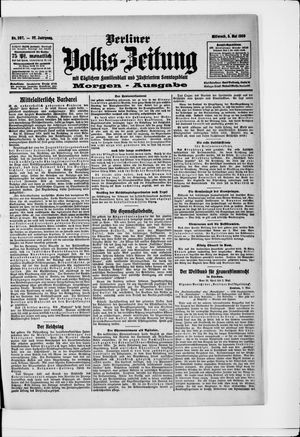 Berliner Volkszeitung vom 05.05.1909