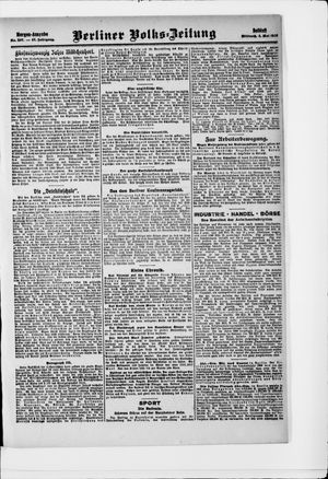 Berliner Volkszeitung vom 05.05.1909