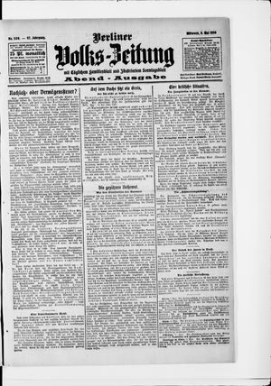 Berliner Volkszeitung vom 05.05.1909