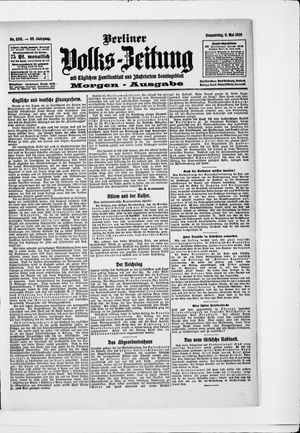 Berliner Volkszeitung vom 06.05.1909