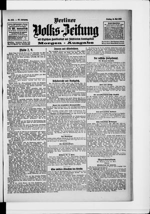 Berliner Volkszeitung vom 14.05.1909