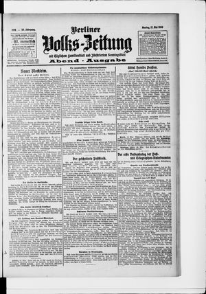Berliner Volkszeitung vom 17.05.1909