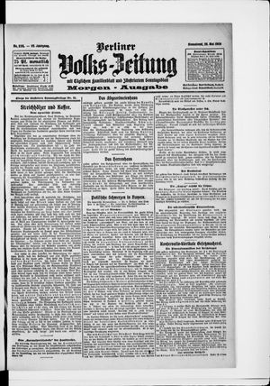 Berliner Volkszeitung vom 22.05.1909