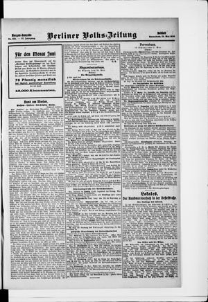 Berliner Volkszeitung vom 22.05.1909