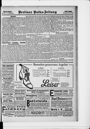 Berliner Volkszeitung vom 23.05.1909