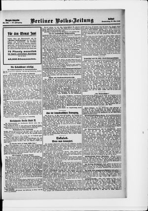 Berliner Volkszeitung vom 27.05.1909