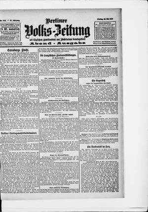 Berliner Volkszeitung vom 28.05.1909