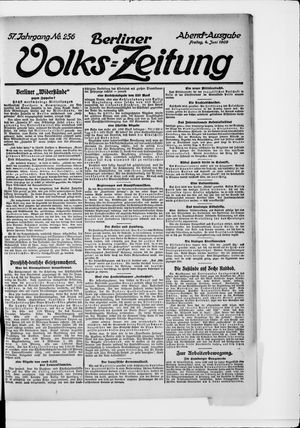 Berliner Volkszeitung vom 04.06.1909