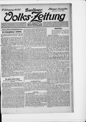 Berliner Volkszeitung vom 05.06.1909