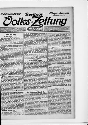 Berliner Volkszeitung vom 06.06.1909