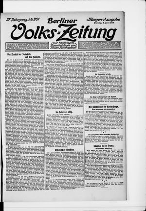 Berliner Volkszeitung vom 08.06.1909