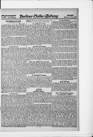 Berliner Volkszeitung vom 09.06.1909