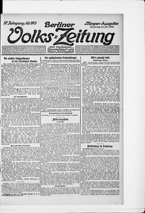 Berliner Volkszeitung vom 10.06.1909