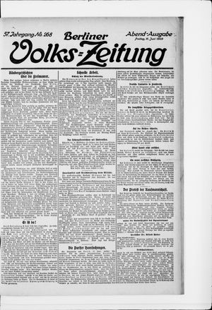 Berliner Volkszeitung vom 11.06.1909