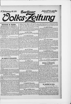 Berliner Volkszeitung vom 12.06.1909