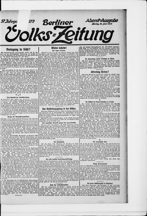 Berliner Volkszeitung vom 14.06.1909