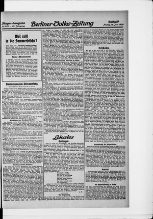 Berliner Volkszeitung on Jun 18, 1909