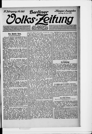 Berliner Volkszeitung vom 22.06.1909