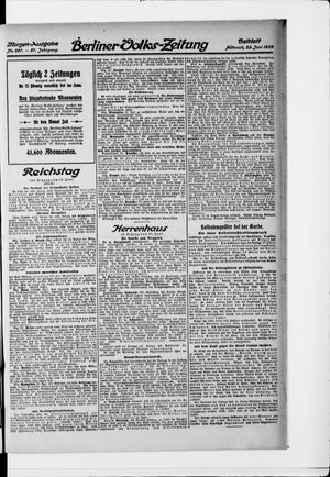 Berliner Volkszeitung vom 23.06.1909