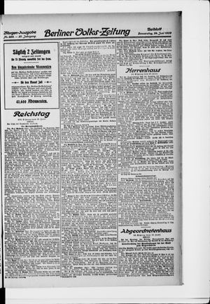 Berliner Volkszeitung vom 24.06.1909