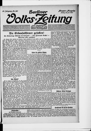 Berliner Volkszeitung vom 25.06.1909