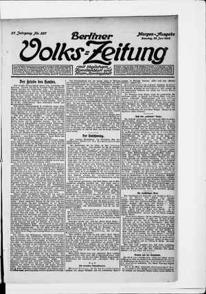 Berliner Volkszeitung vom 29.06.1909