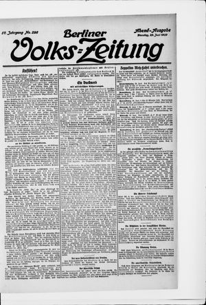 Berliner Volkszeitung vom 29.06.1909