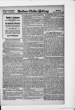 Berliner Volkszeitung vom 30.06.1909