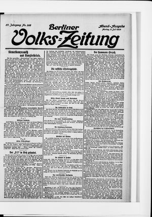 Berliner Volkszeitung vom 05.07.1909