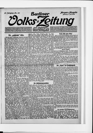 Berliner Volkszeitung vom 07.07.1909