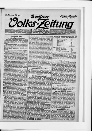 Berliner Volkszeitung vom 08.07.1909