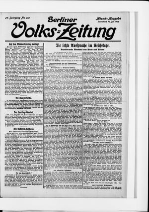 Berliner Volkszeitung vom 10.07.1909