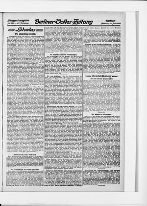 Berliner Volkszeitung vom 14.07.1909
