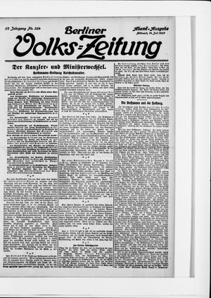 Berliner Volkszeitung vom 14.07.1909