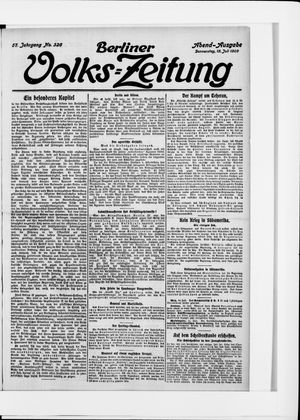 Berliner Volkszeitung vom 15.07.1909