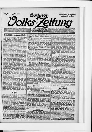 Berliner Volkszeitung vom 20.07.1909