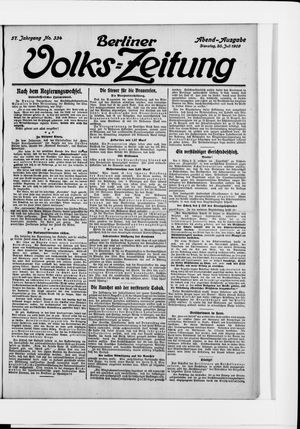 Berliner Volkszeitung vom 20.07.1909
