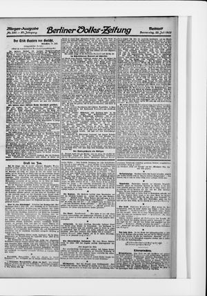 Berliner Volkszeitung vom 22.07.1909