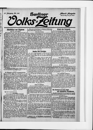 Berliner Volkszeitung vom 22.07.1909